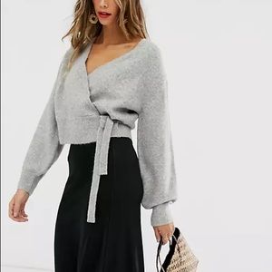 & Other Stories - Gray wrapped cardigan